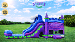 Purple wave bounce house w/ slide