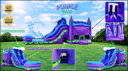 2 1770246331 Purple wave bounce house w/ slide